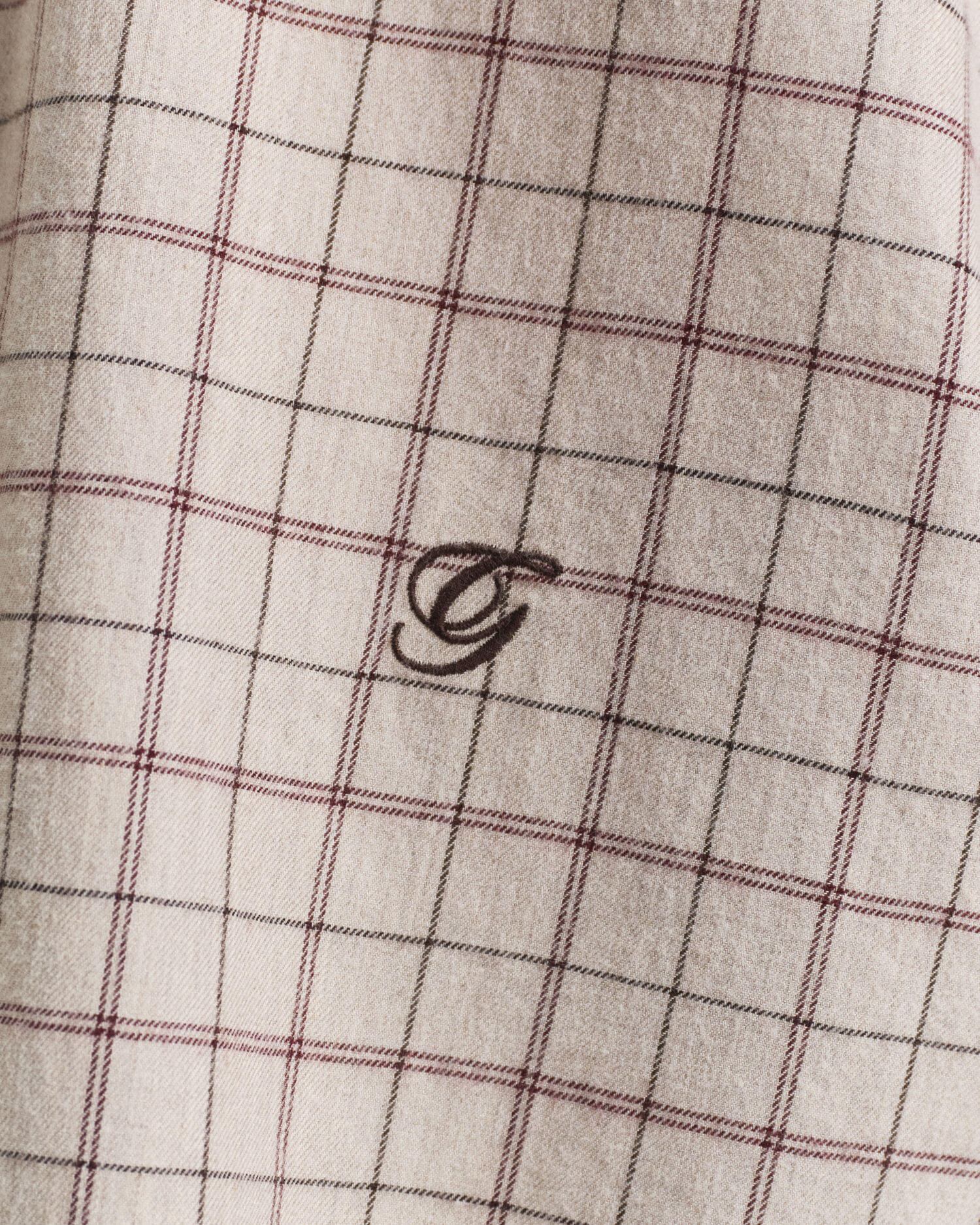 Camisa Relaxed Fit de franela perchada a cuadros