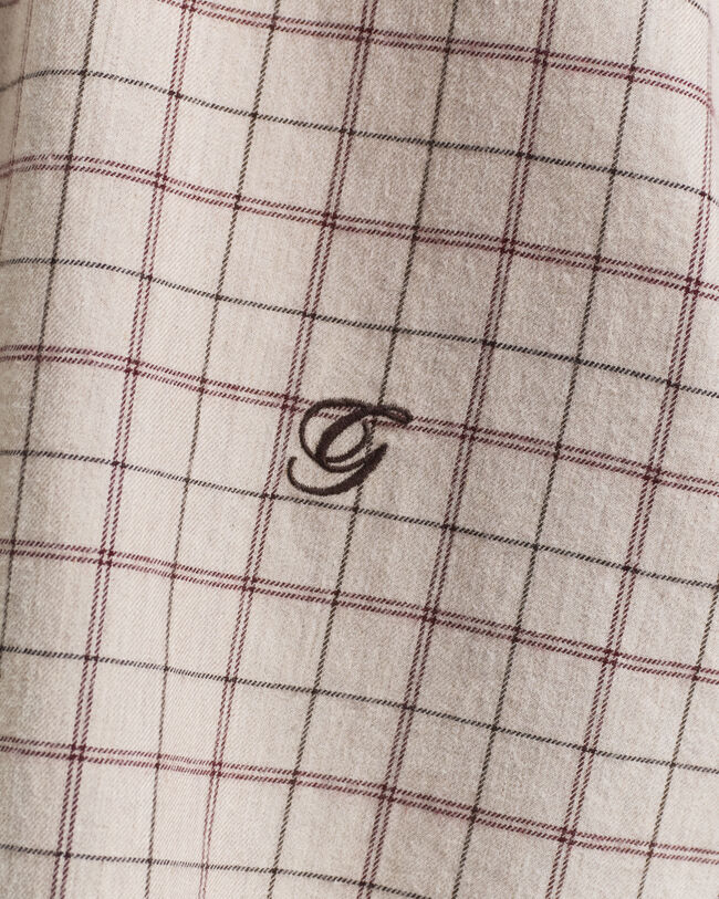 Camisa Relaxed Fit de franela perchada a cuadros