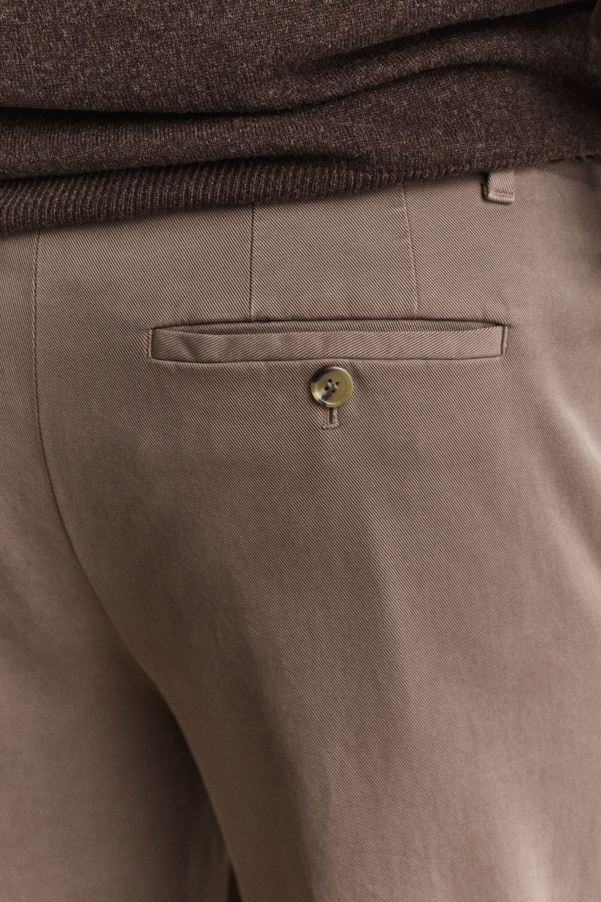 Pantalones chinos de algodón perchado