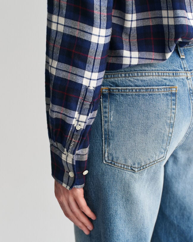 Camisa Relaxed Fit de franela a cuadros