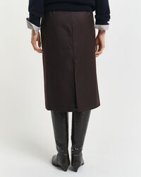 Falda midi de tubo en mezcla de lana