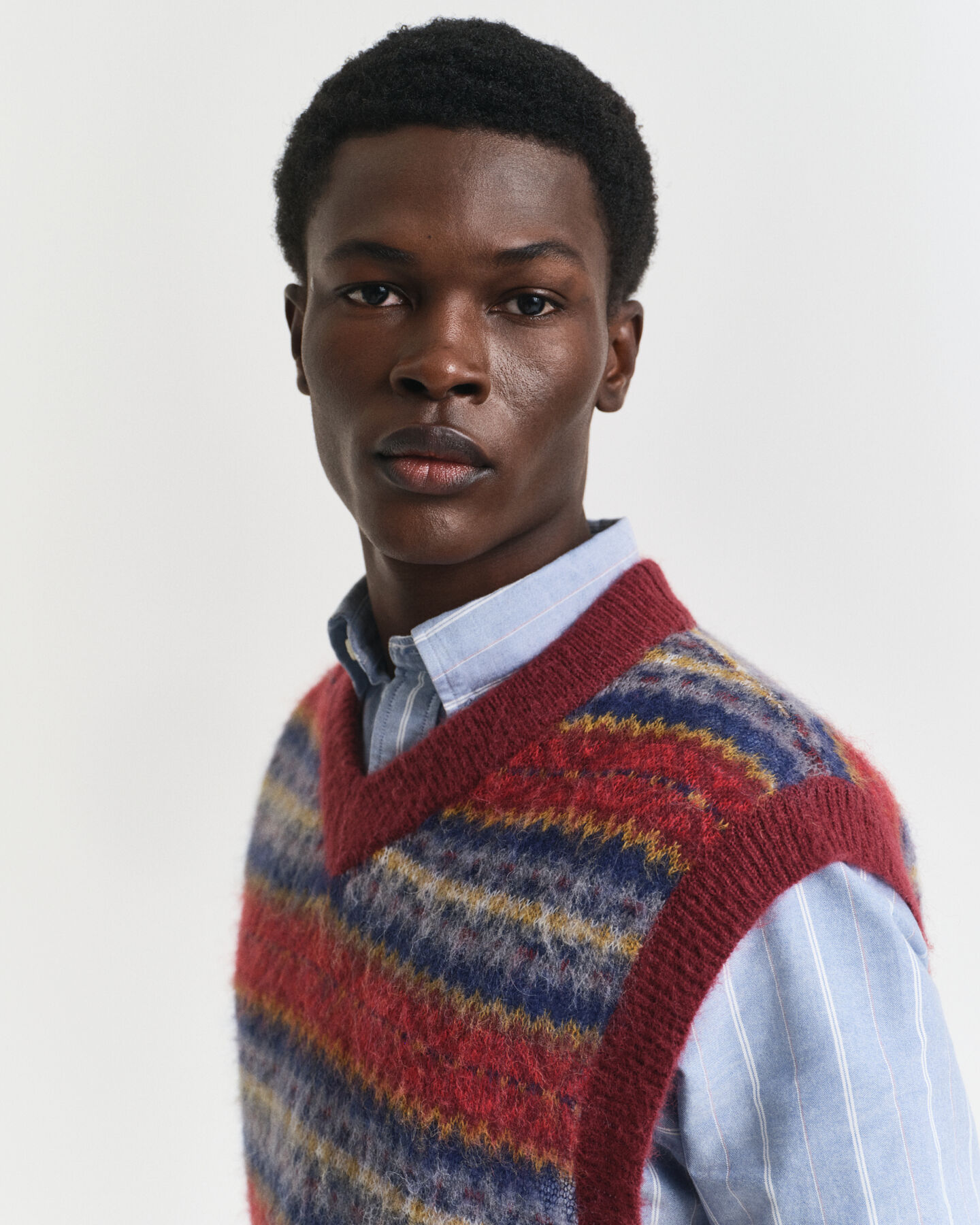 Chaleco perchado con diseño Fair Isle