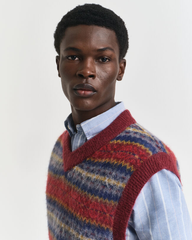 Chaleco perchado con diseño Fair Isle