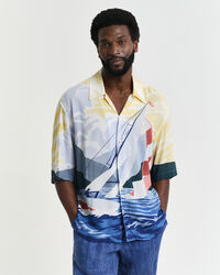 Camisa Relaxed Fit Sailing Scene de manga corta