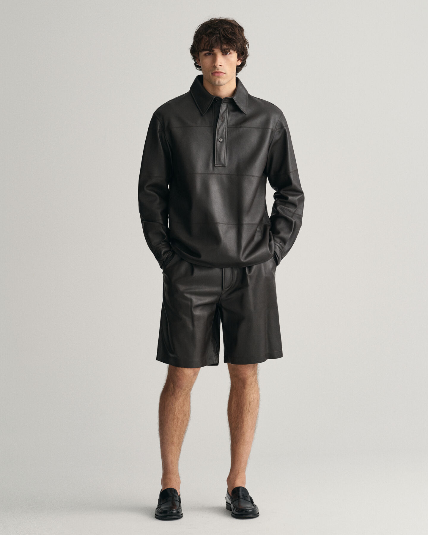 Pantalones cortos de piel