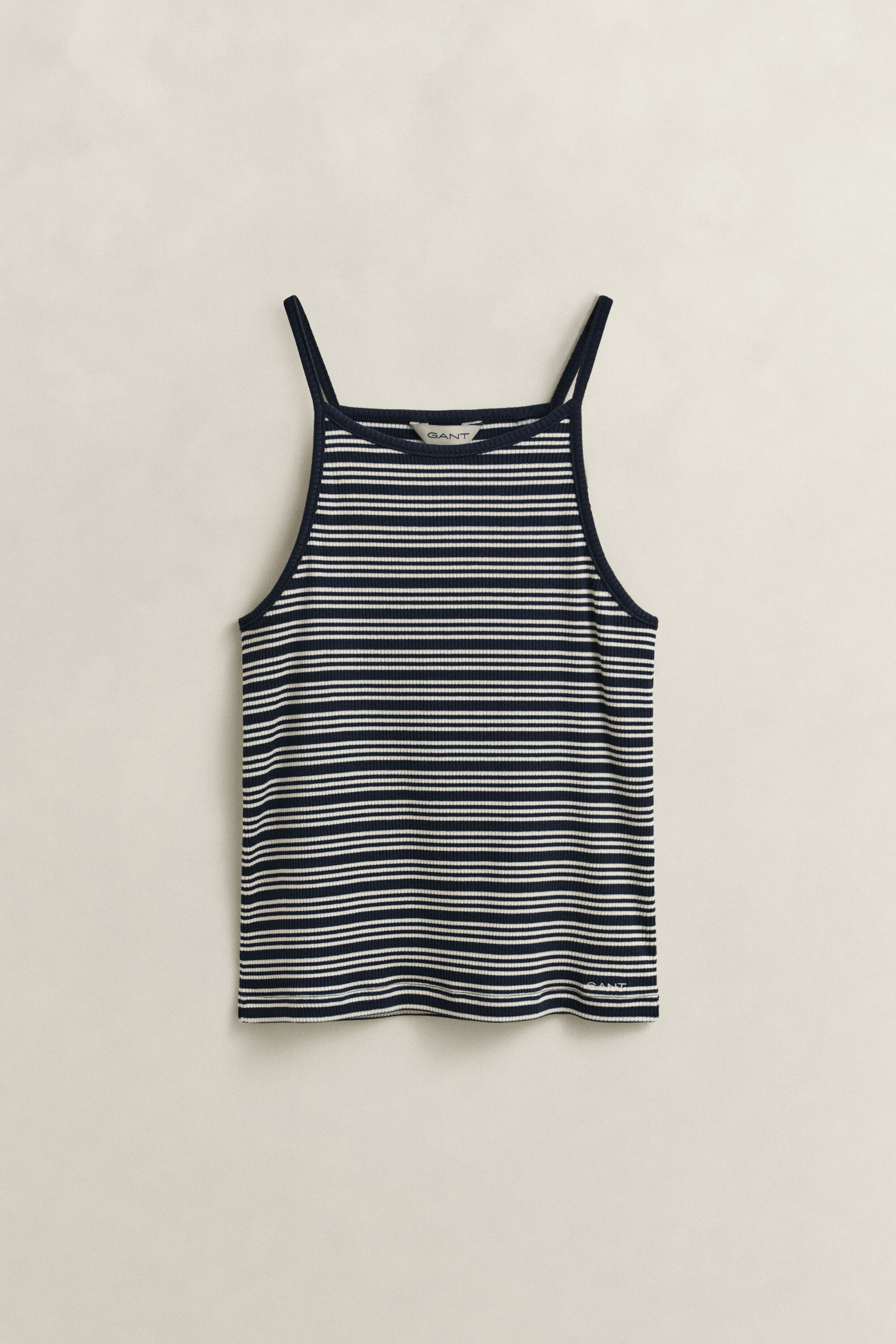 Top de rayas con cuello halter