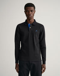 Rugger de piqu&eacute; y manga larga con cuello en contraste