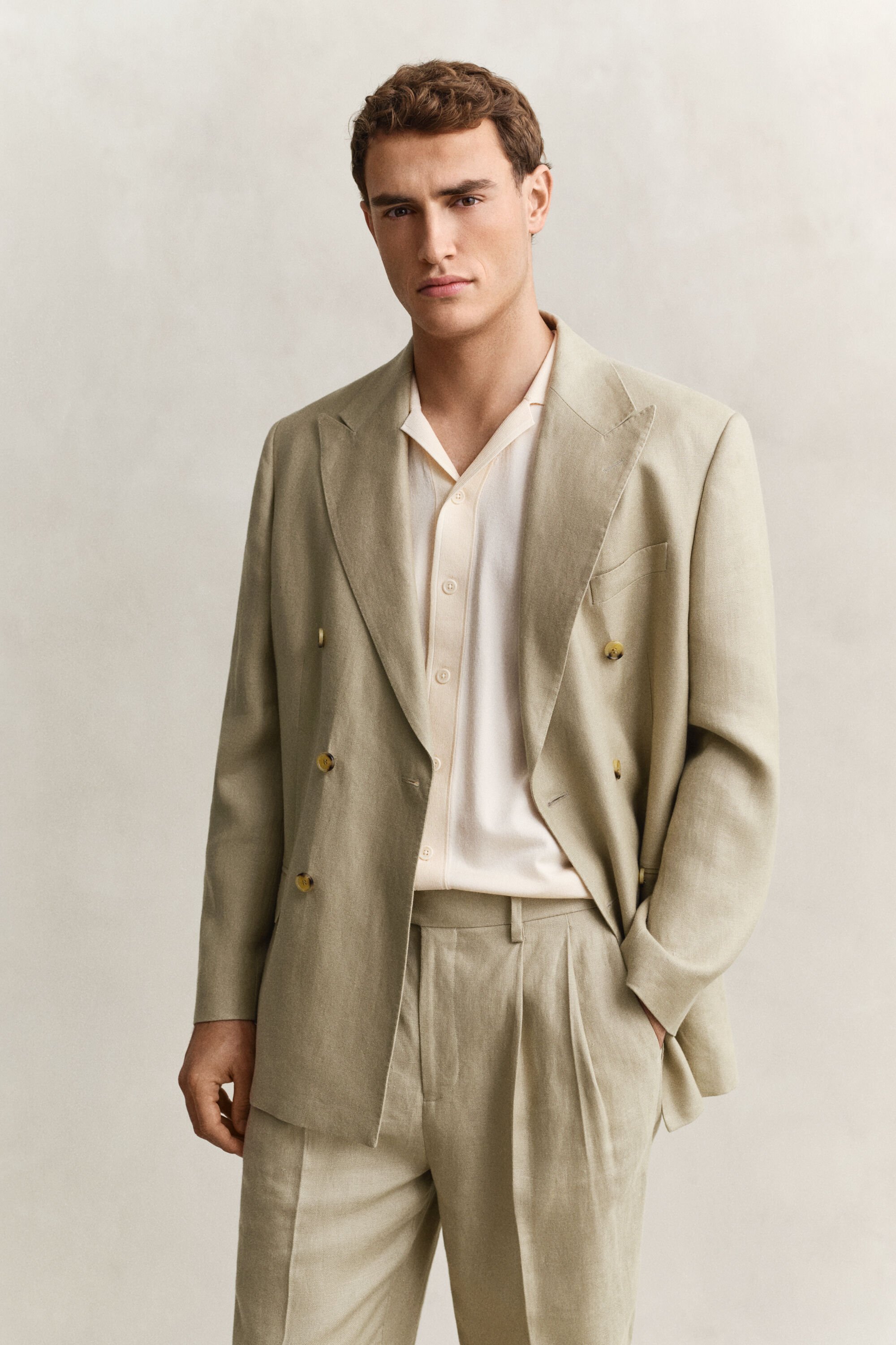 Chaqueta de traje de lino