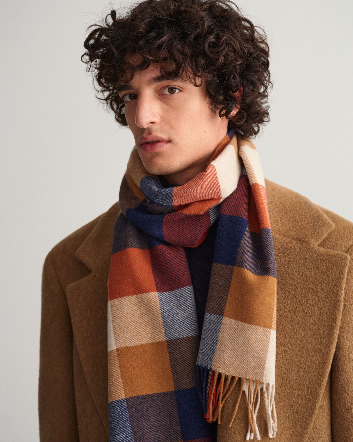 Bufanda de cuadros multicolor
