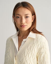 Cárdigan de algodón Textured