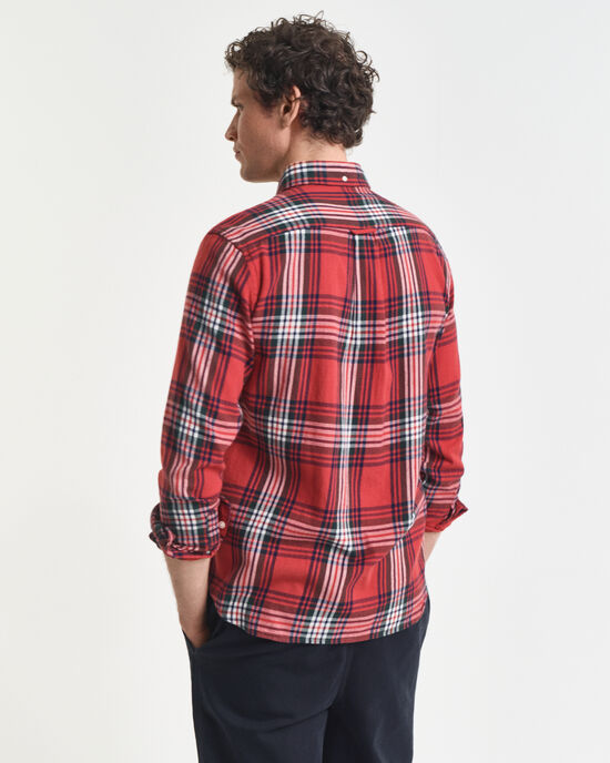 Camisa Regular Fit de franela Windblown a cuadros