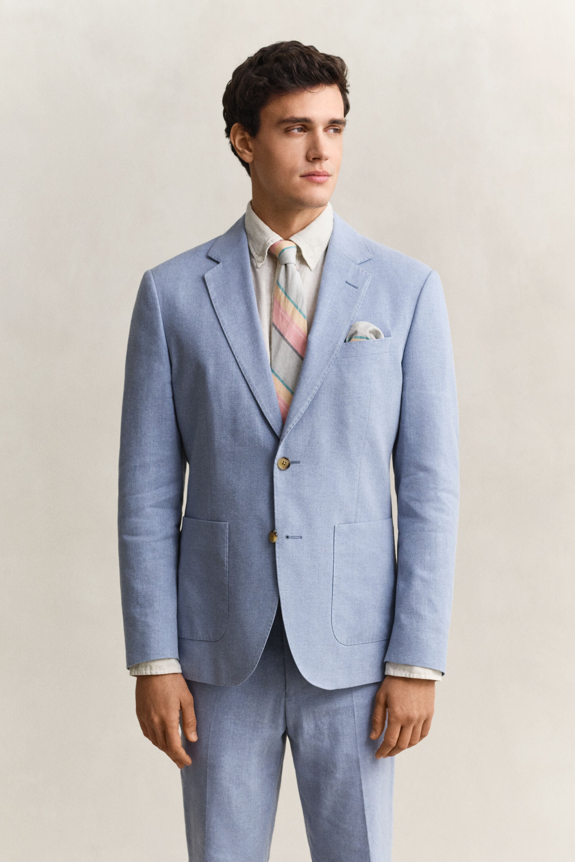 Chaqueta de traje de mezcla de lino
