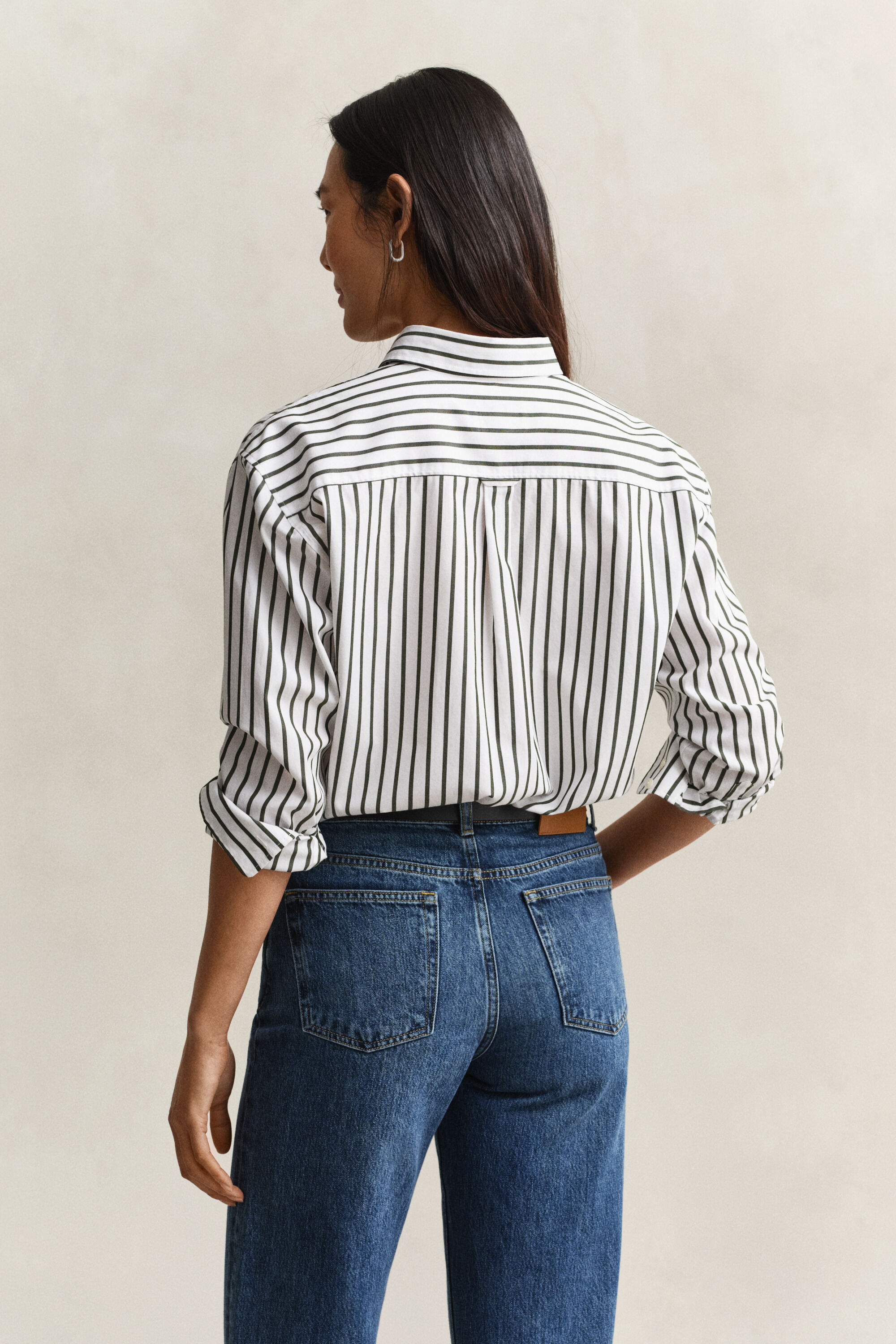 Camisa Relaxed Fit clásica de popelina a rayas
