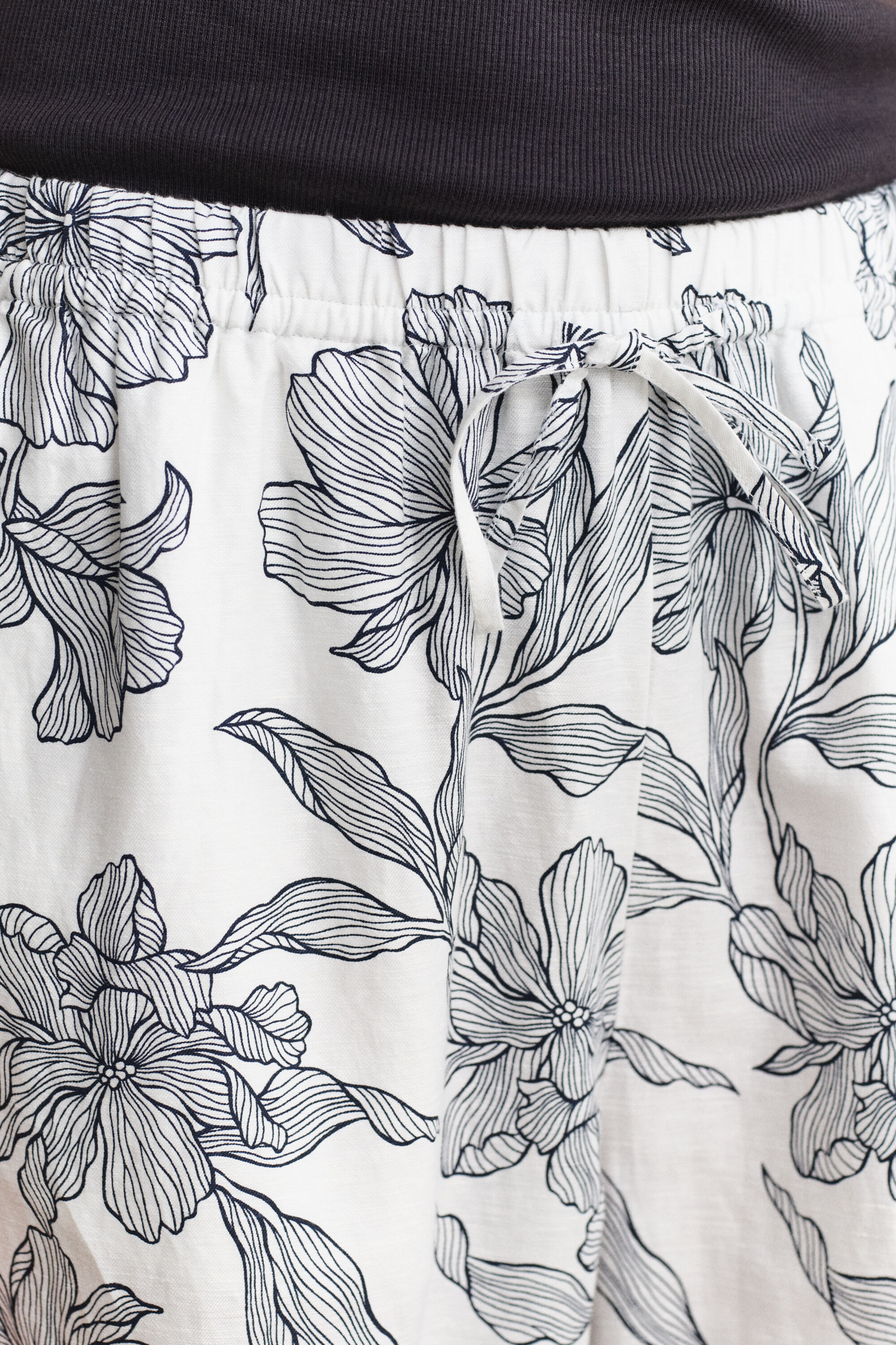 Pantalones de lino de flores