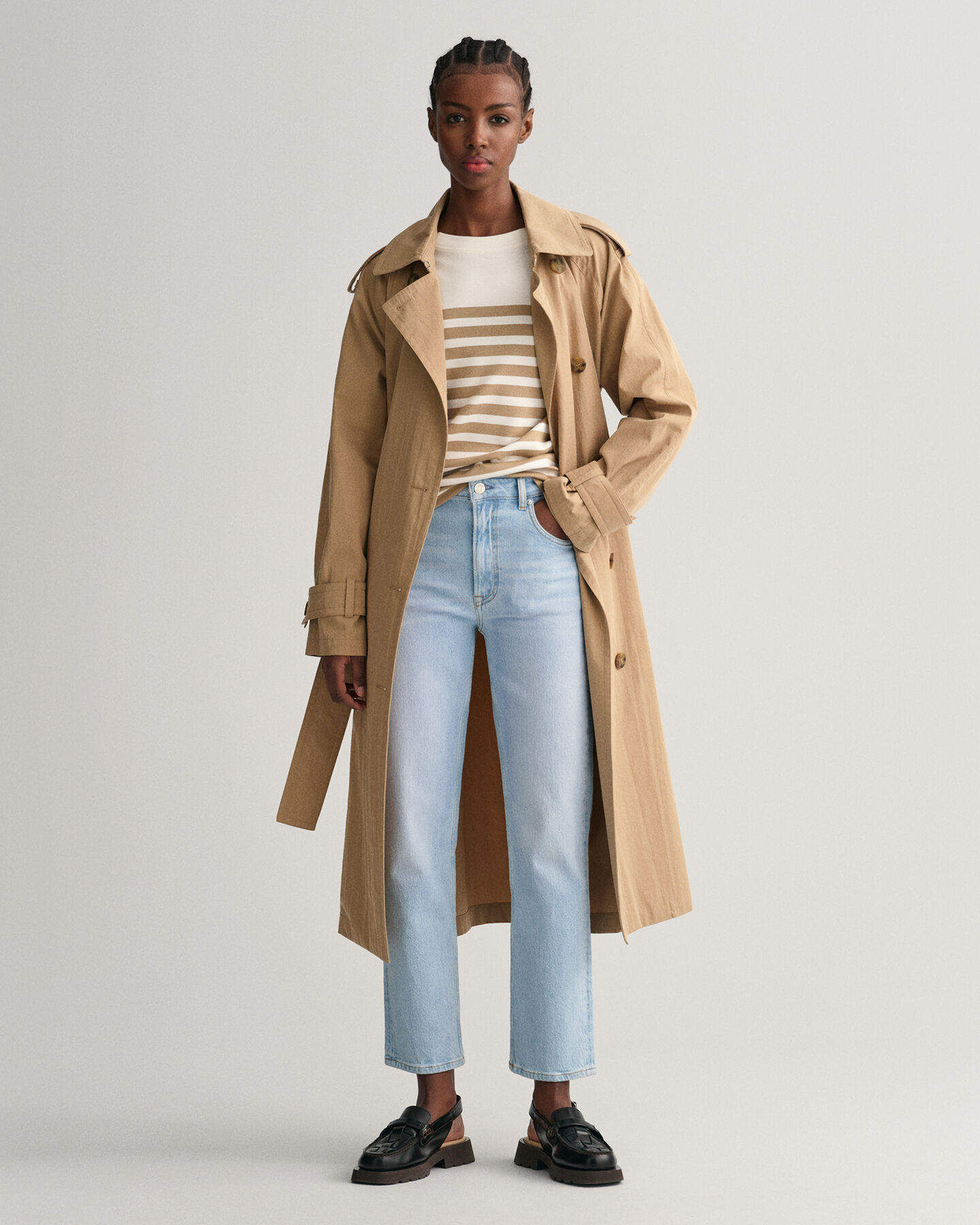 Camiseta de manga larga a rayas