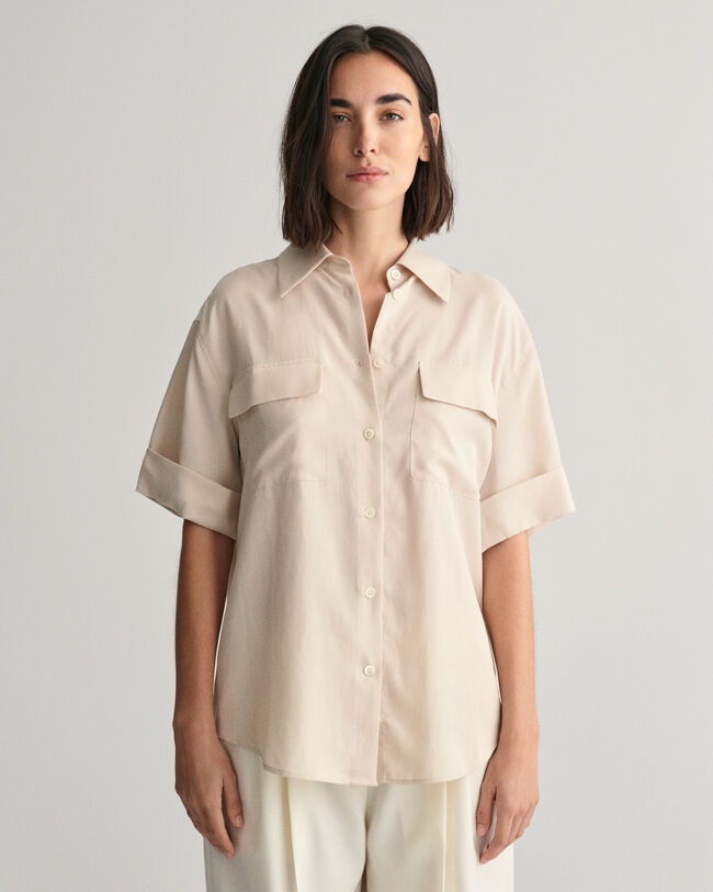 Camisa Relaxed Fit de manga corta Pocket Detail