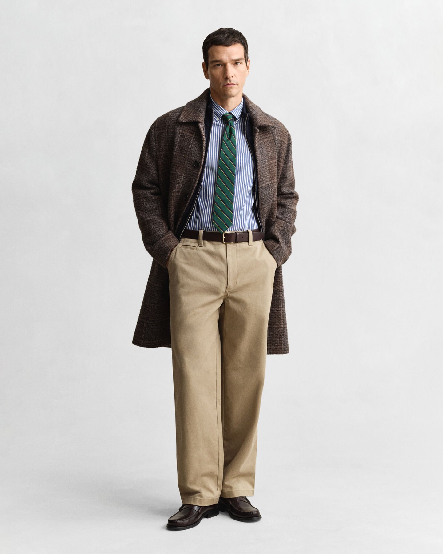 Camisa Regular Fit clásica de popelina a rayas