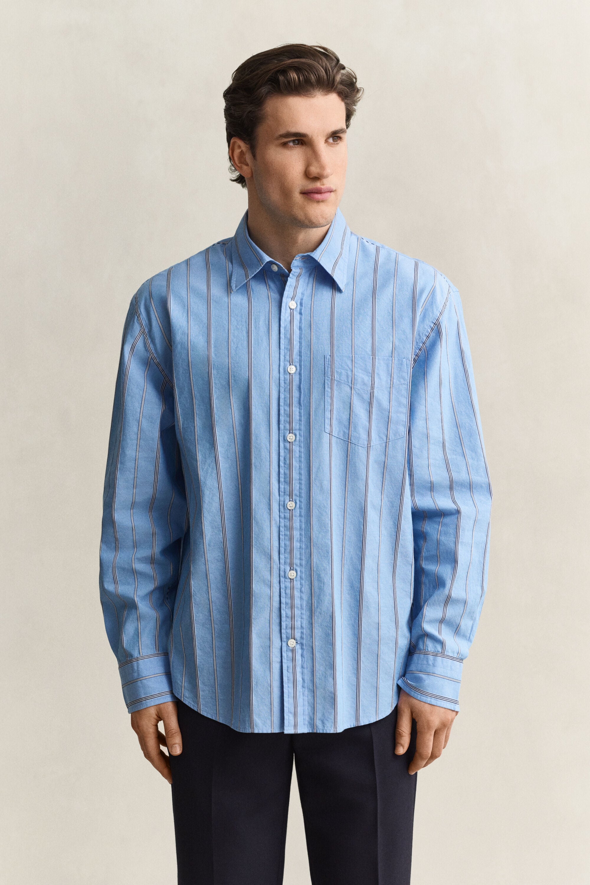 Camisa Relaxed Fit Dobby Stripe