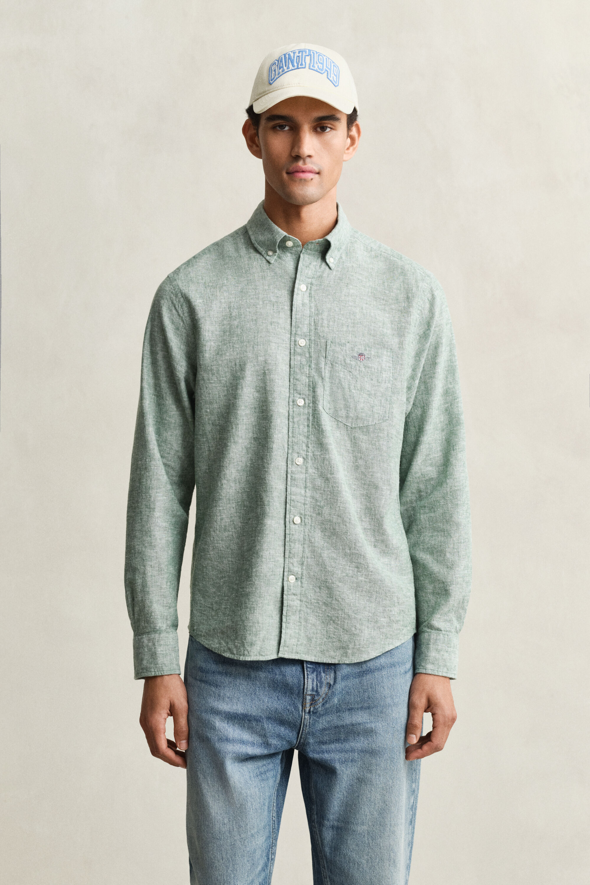 Camisa de mezcla de lino