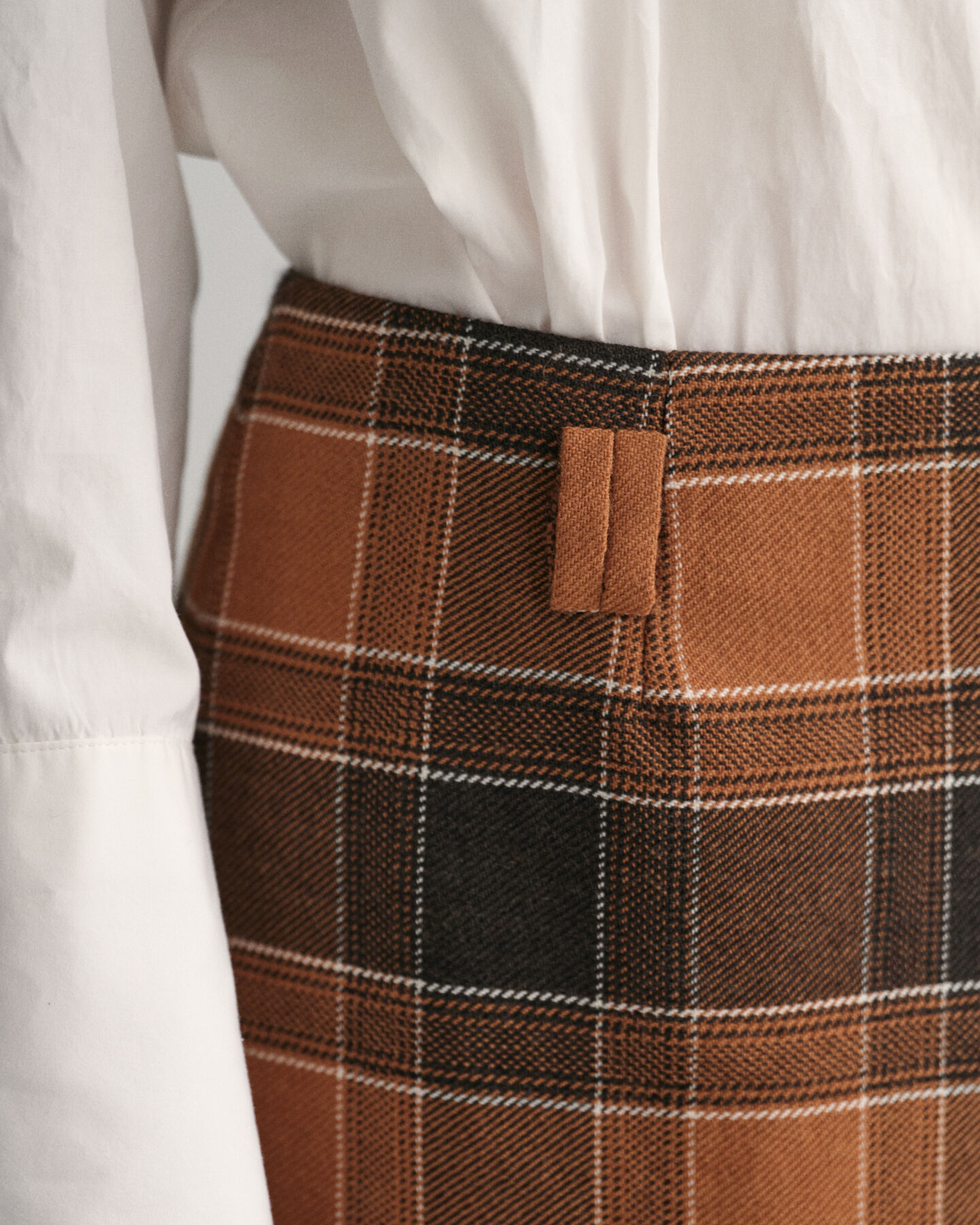 Minifalda de lana a cuadros