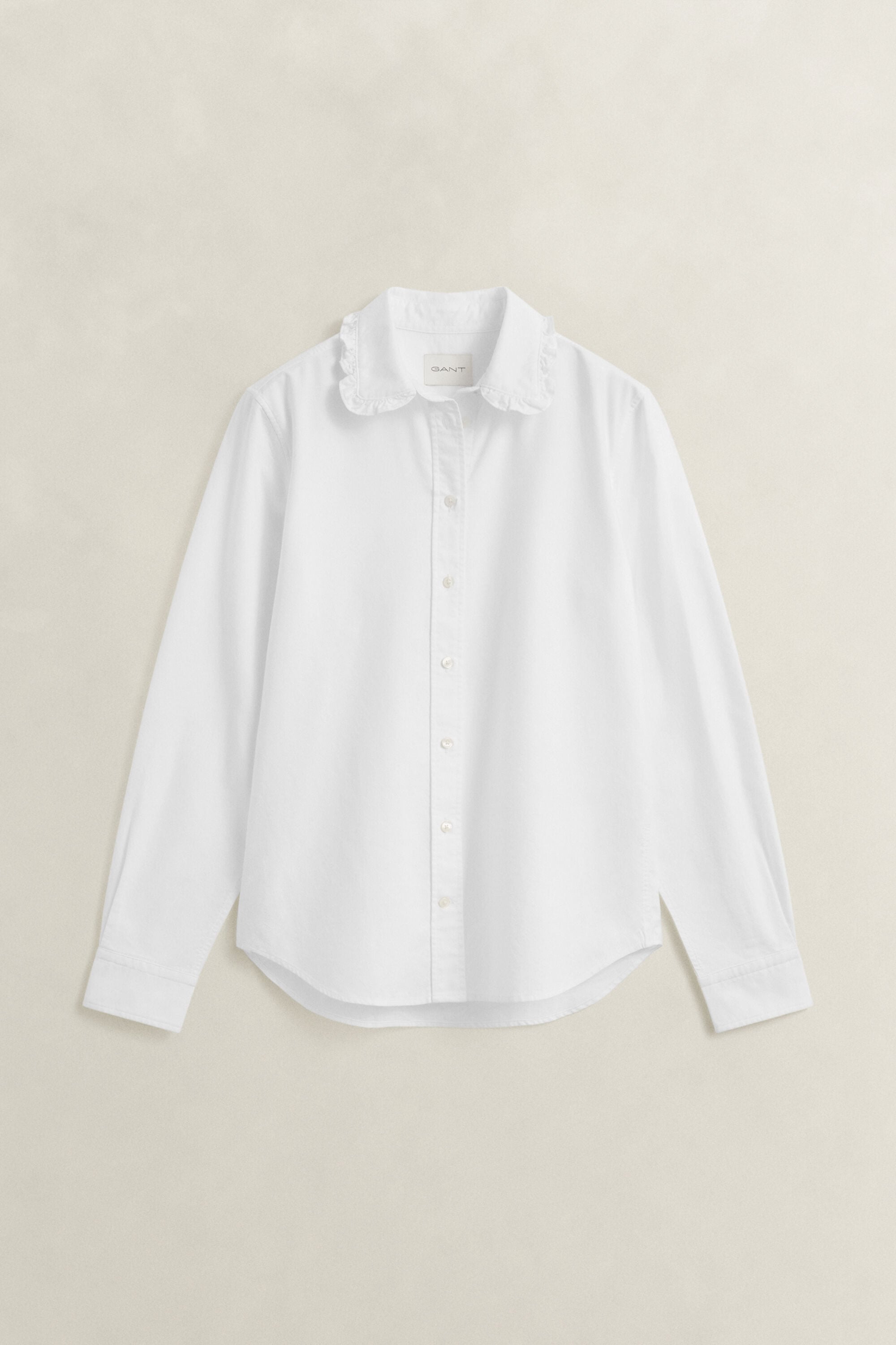 Camisa Oxford clásica con volantes