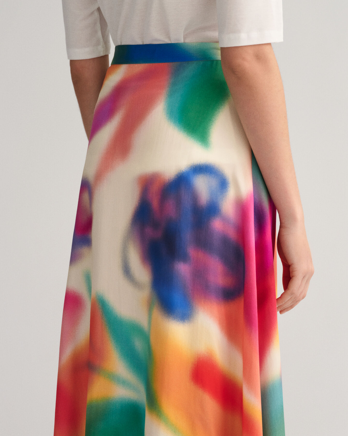 Falda con estampado de flores