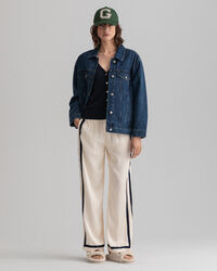 Cárdigan con cuello de pico en algodón ligero