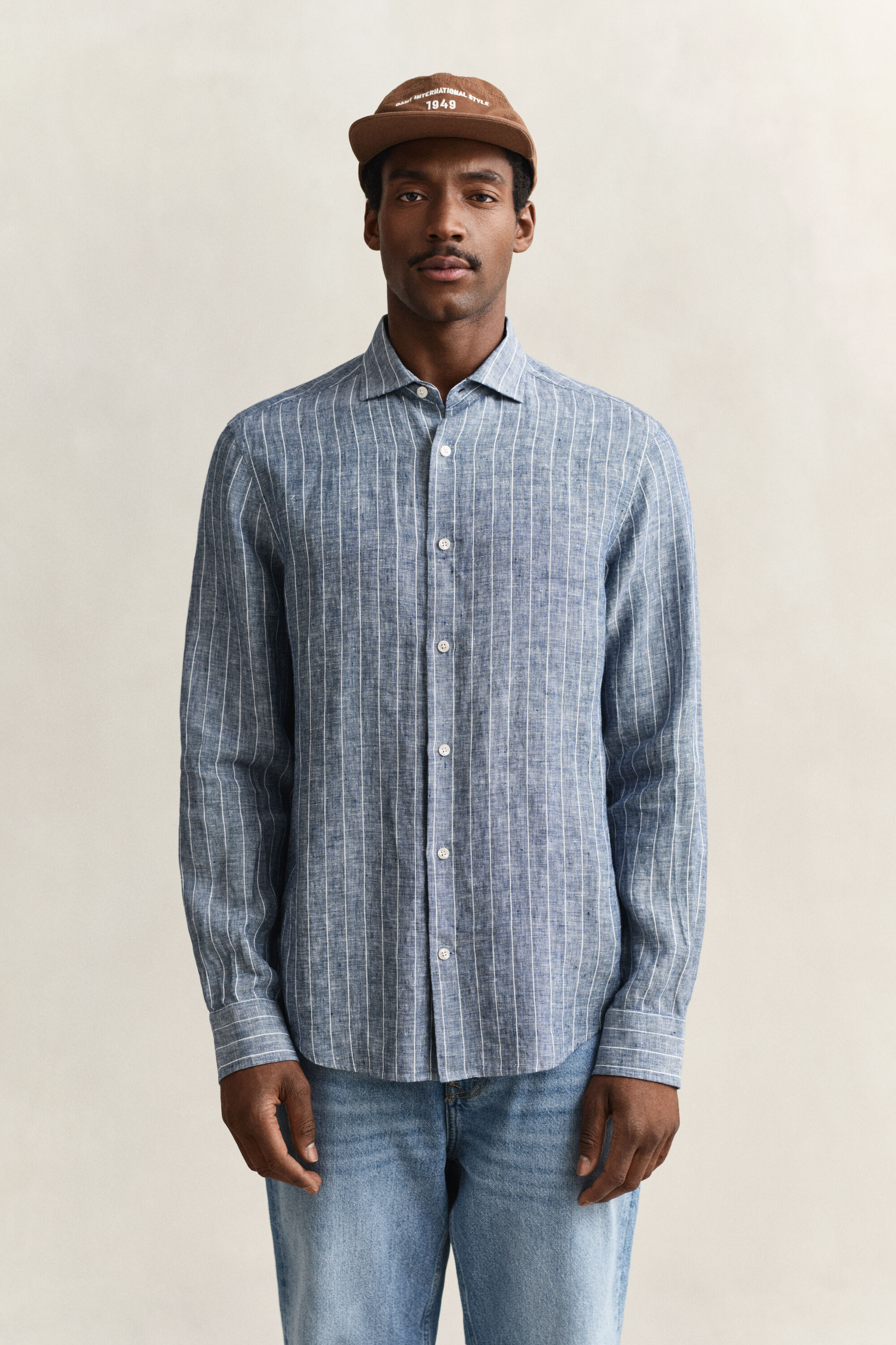 Camisa de lino a rayas