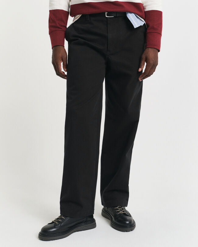 Pantalones chinos Relaxed Fit de sarga de algodón