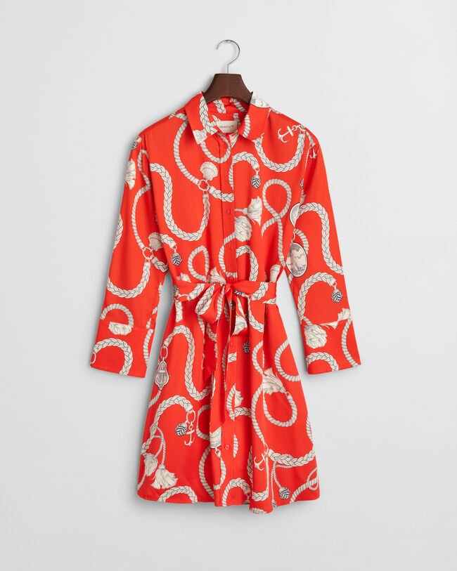 Vestido camisero con estampado Sailing