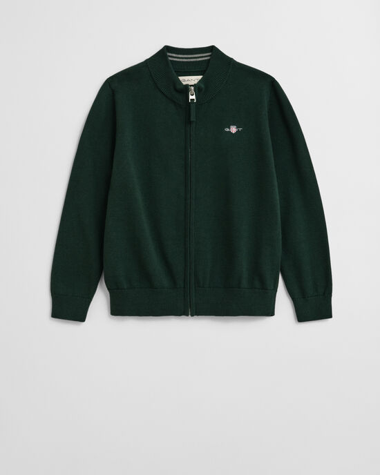 Cárdigan con cremallera de algodón Shield Kids