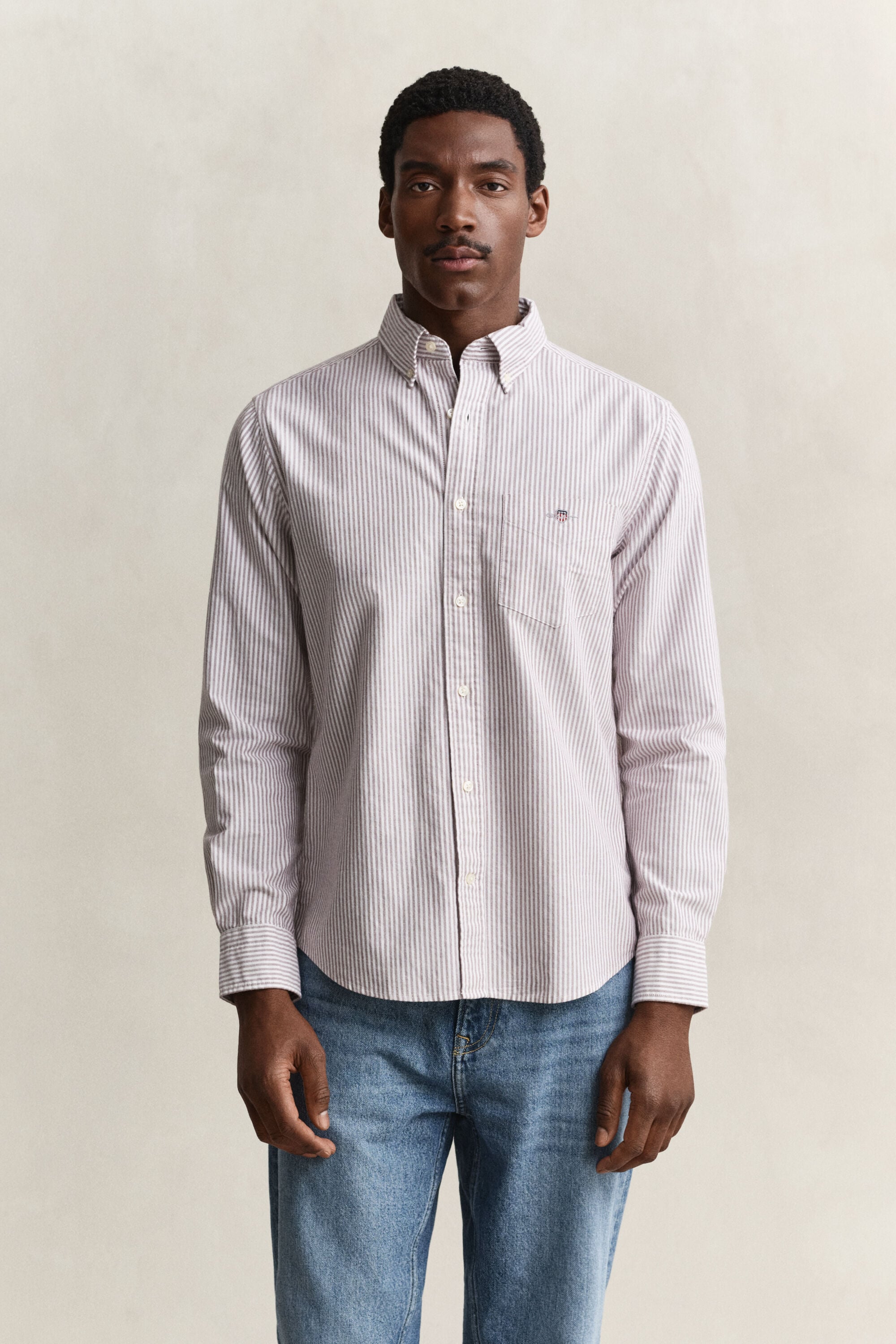 Camisa Oxford Regular Fit clásica de rayas