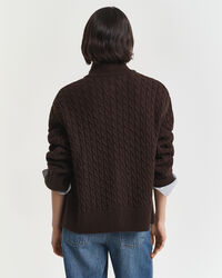 Cárdigan de punto de ochos con cremallera