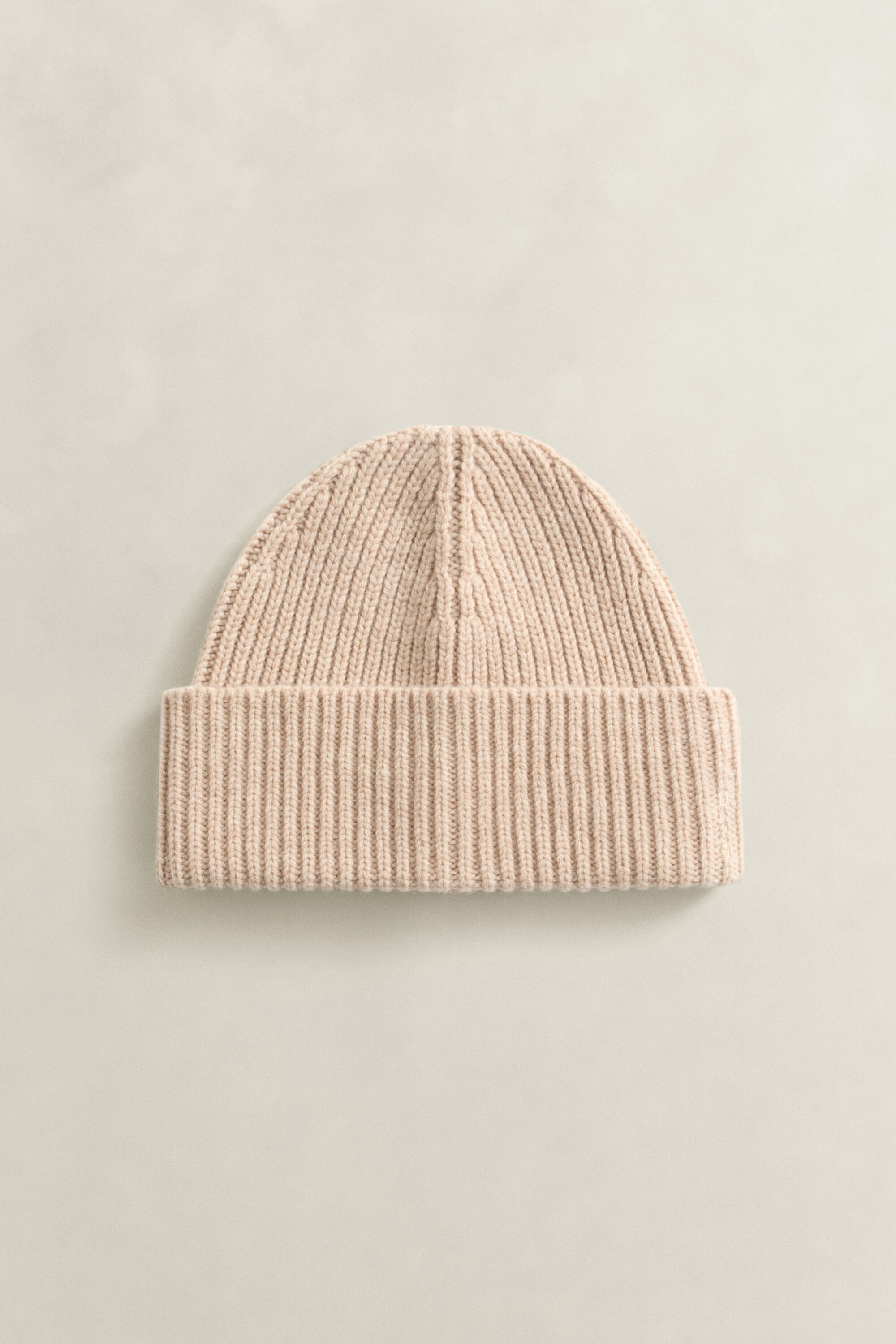 Gorro acanalado de mezcla de lana y cachemir
