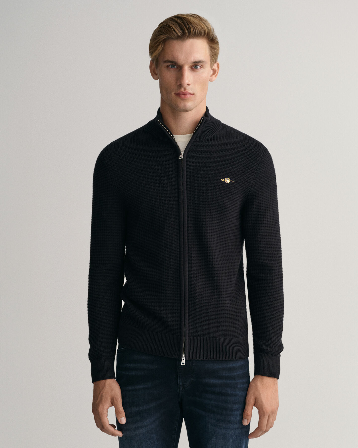 Cárdigan de algodón Textured