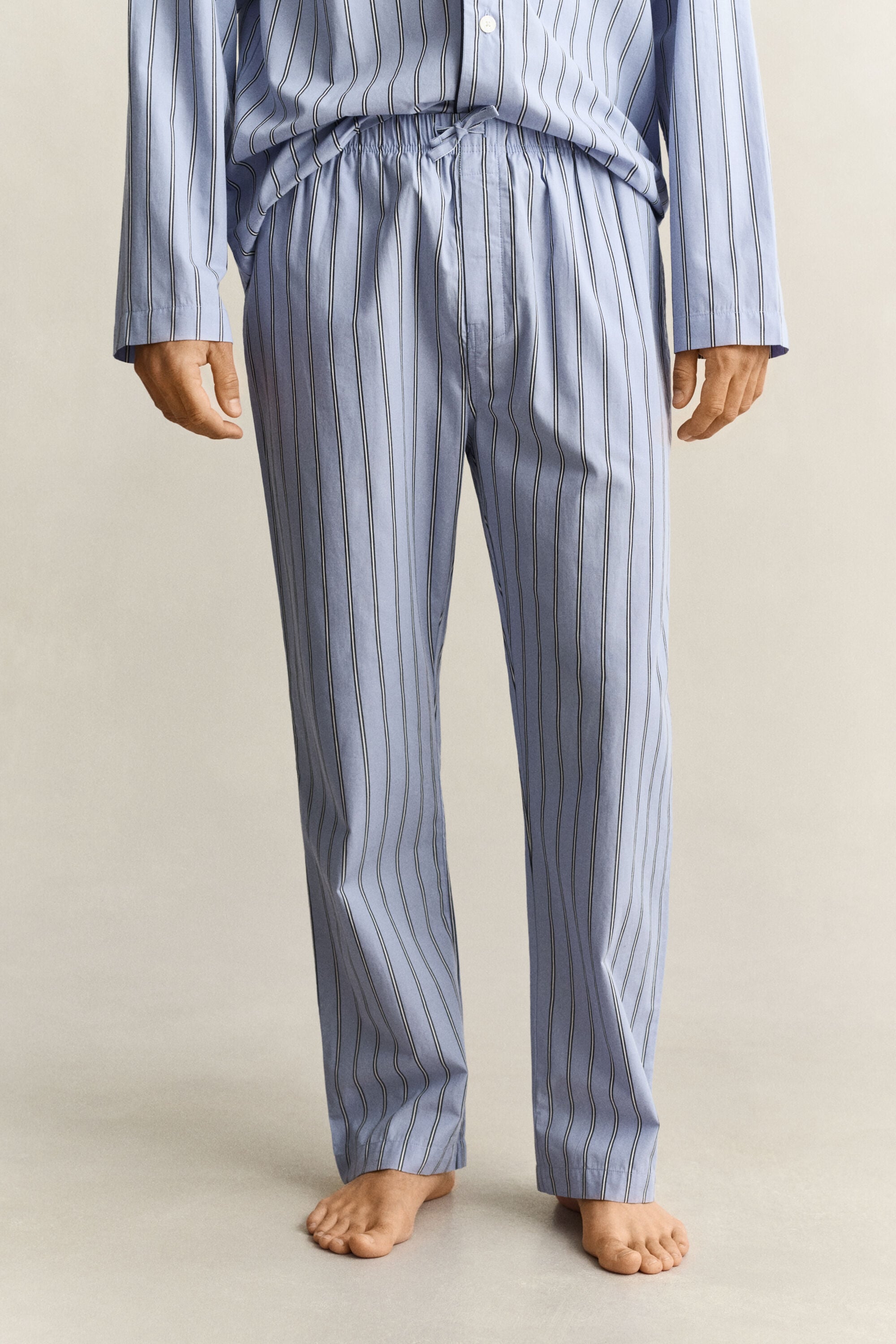 Pijama de popelina a rayas