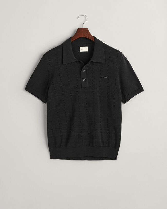 Jersey tipo polo Pointelle Textured