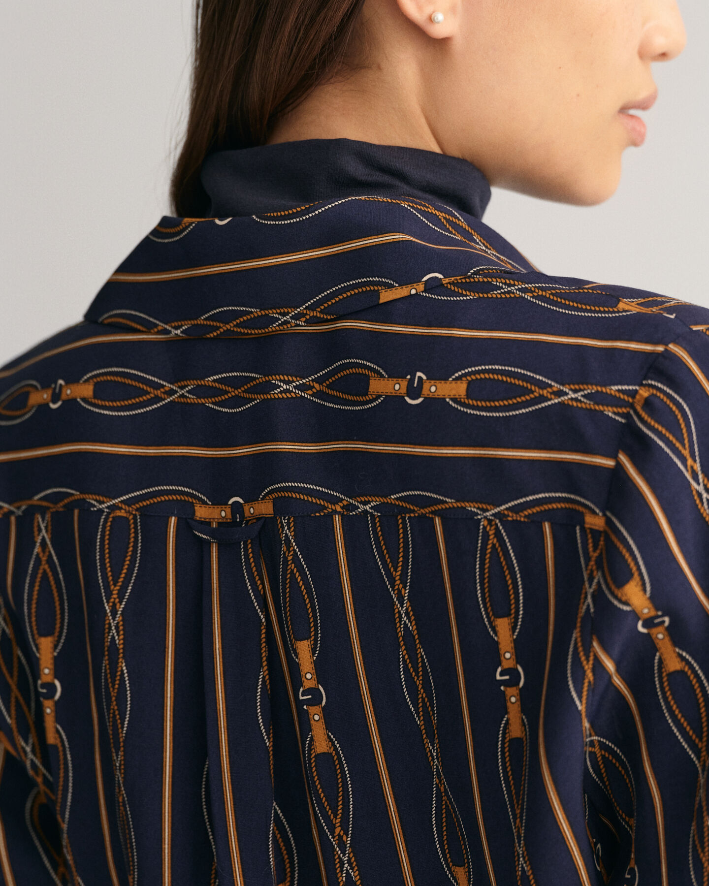 Vestido cruzado de rayas Regular Fit Rope