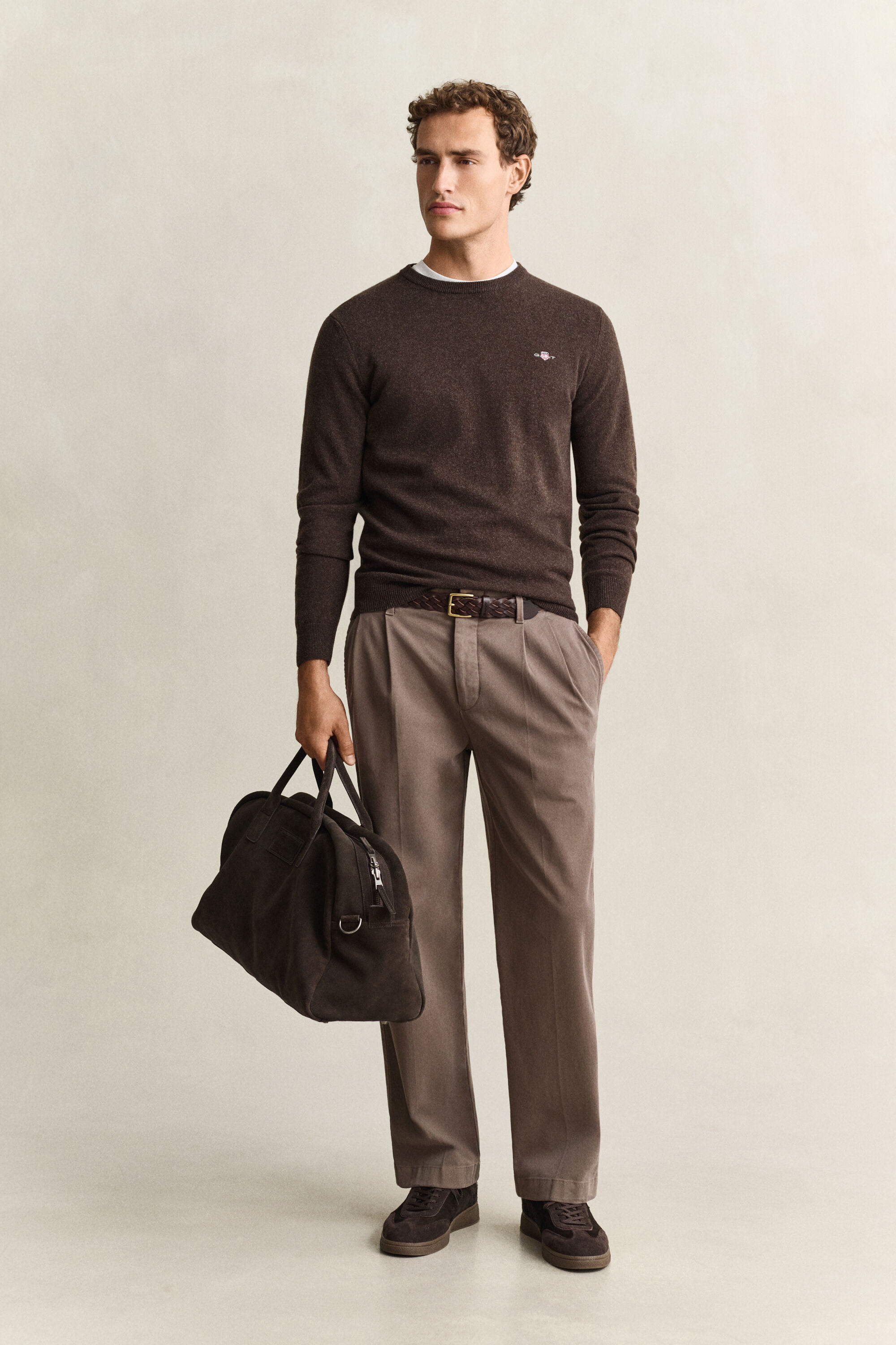Pantalones chinos de algodón perchado