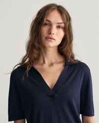 Rugger de manga corta en punto fino