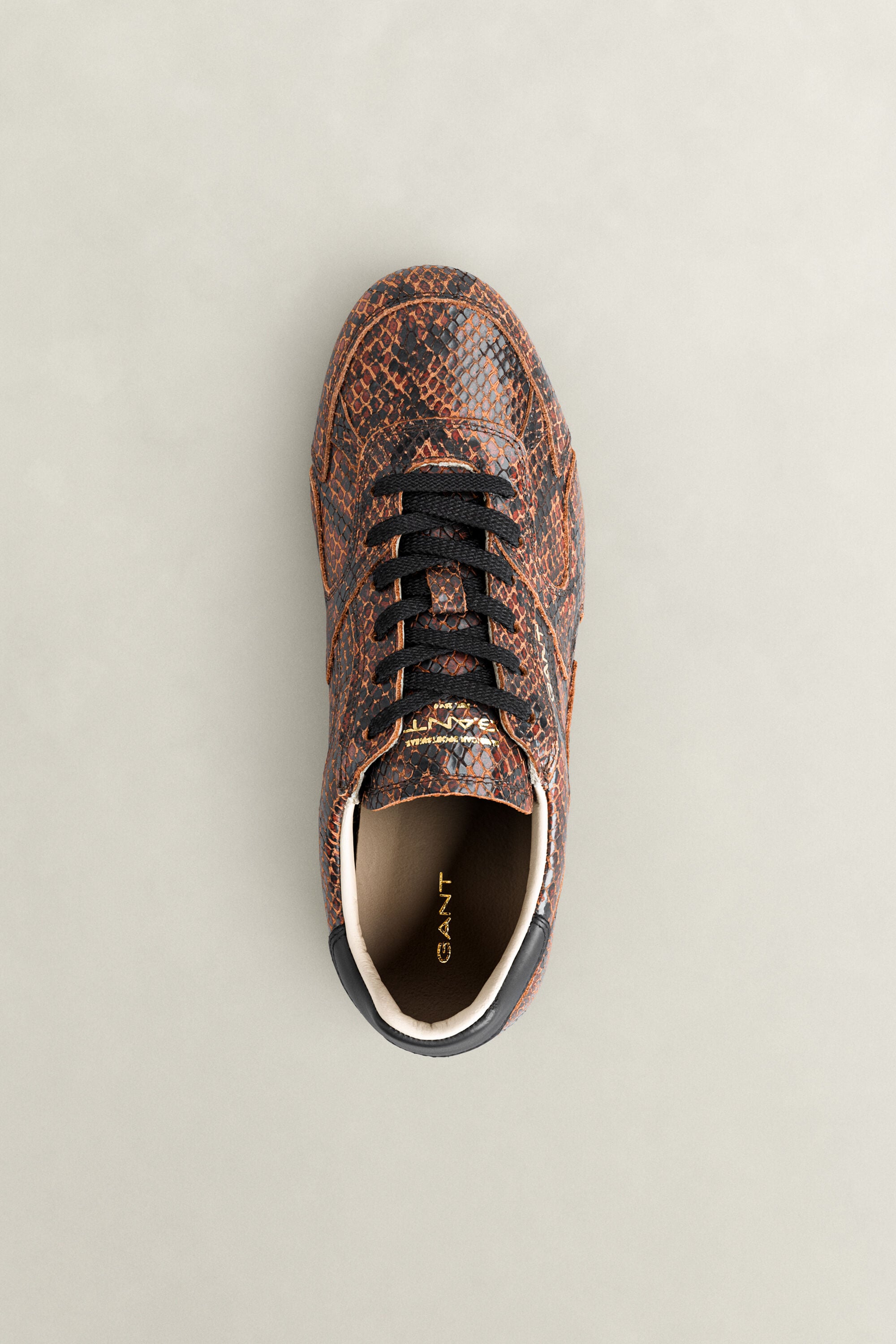 Zapatillas de piel con efecto serpiente Sperly
