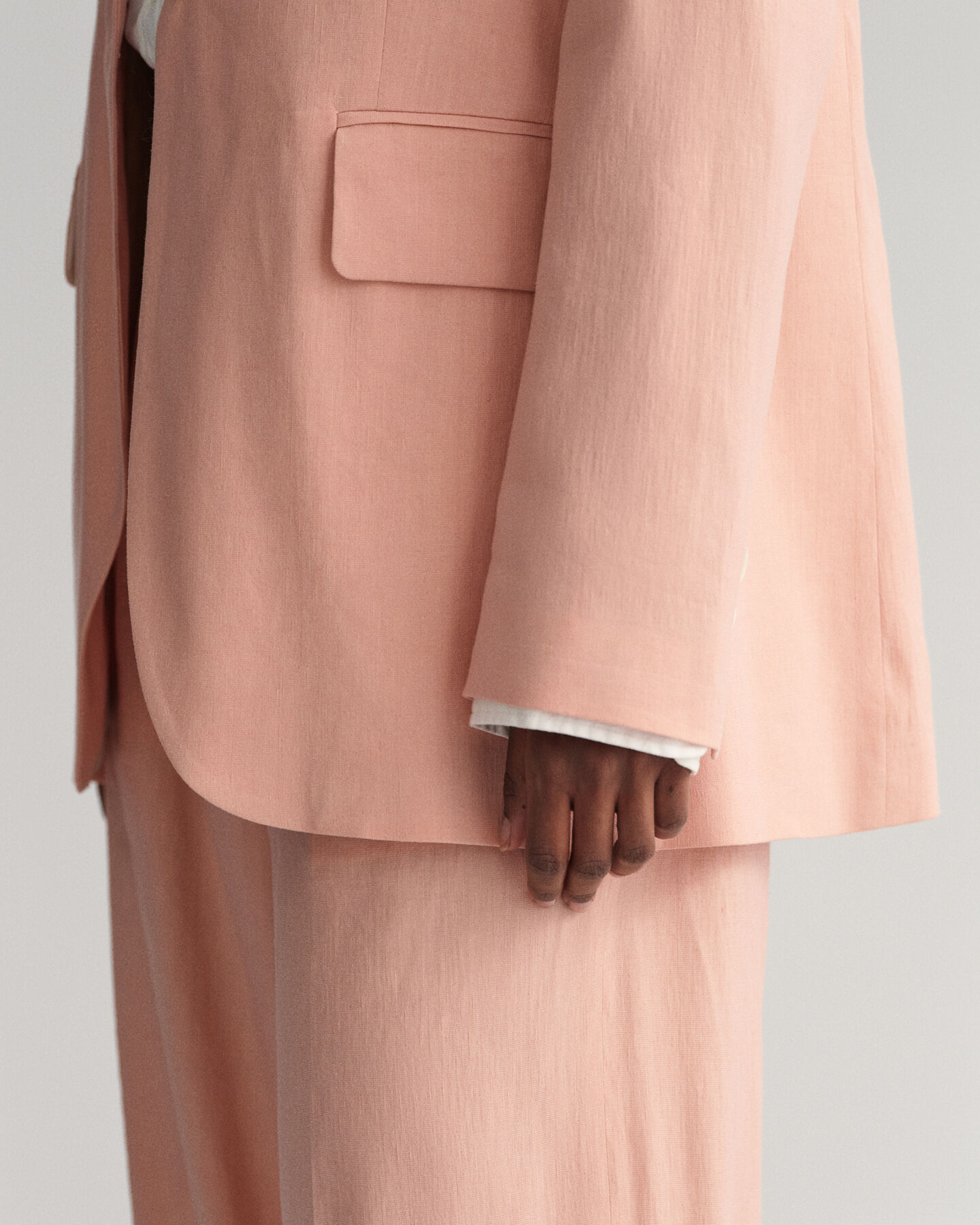 Americana Regular Fit de lino elástico