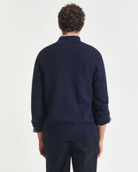 Jersey con cremallera y microtextura