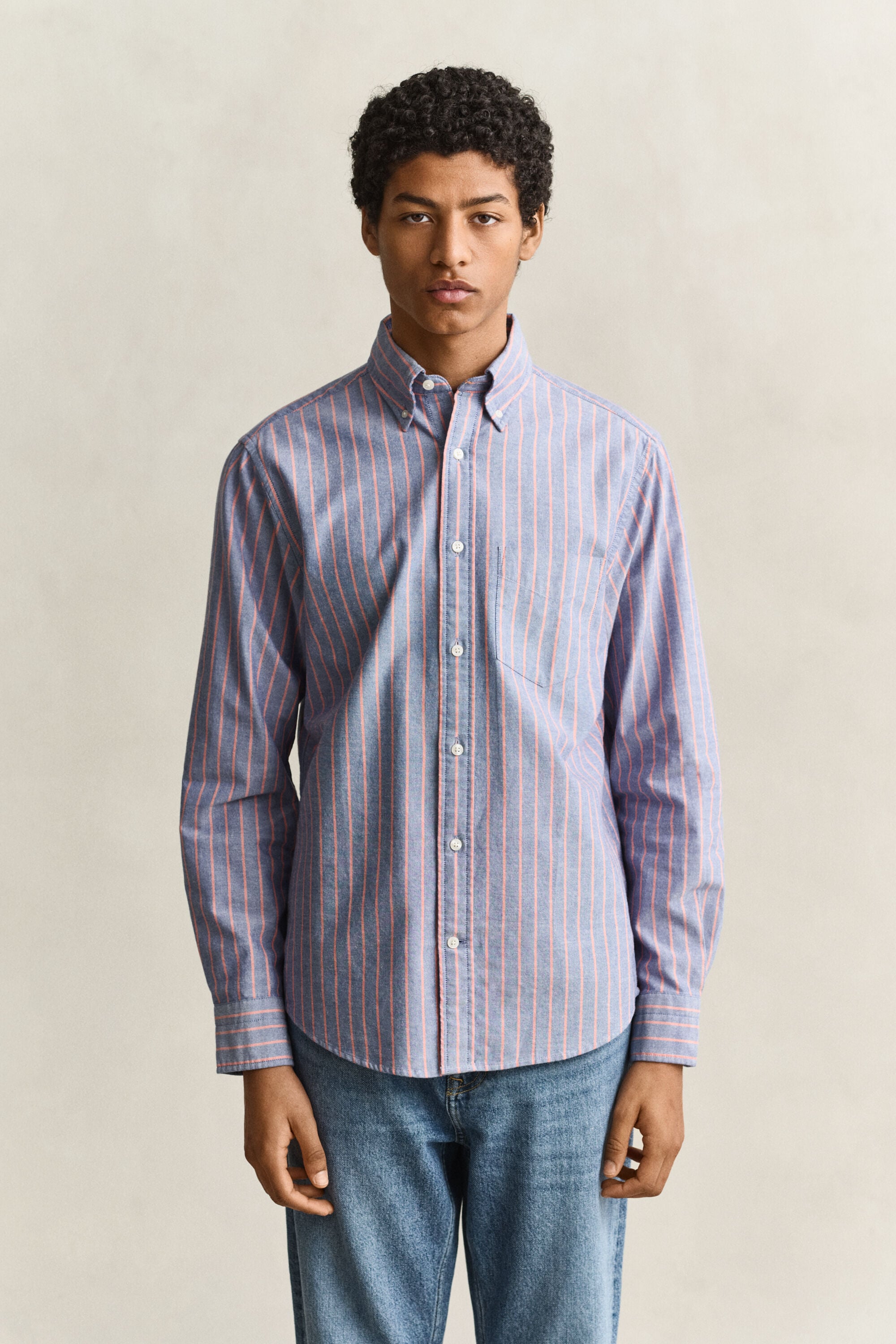 Camisa Oxford clásica a rayas