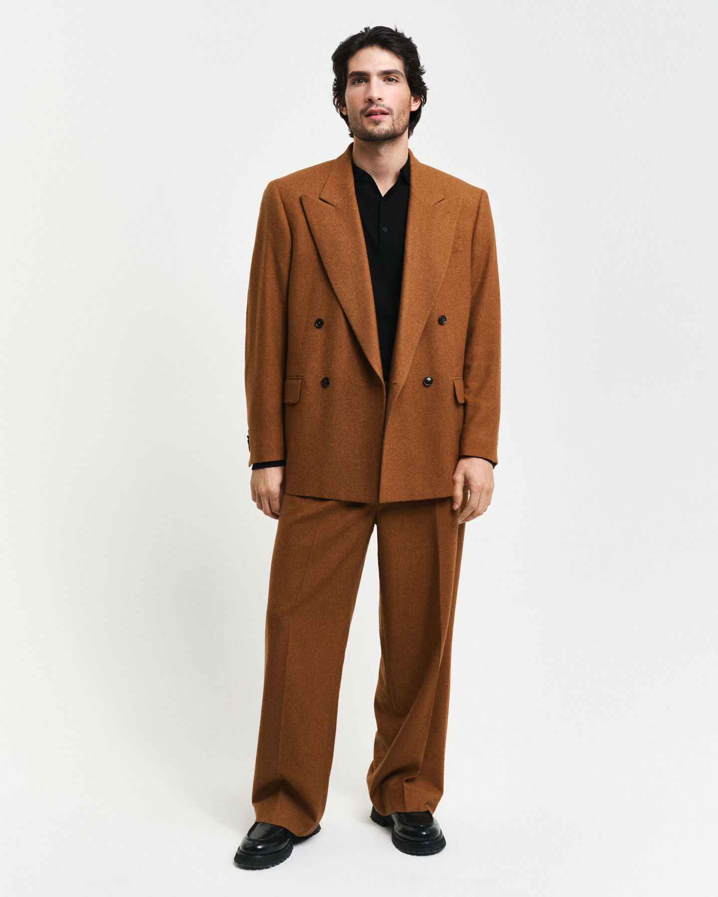 Jersey tipo polo de lana merino extrafina