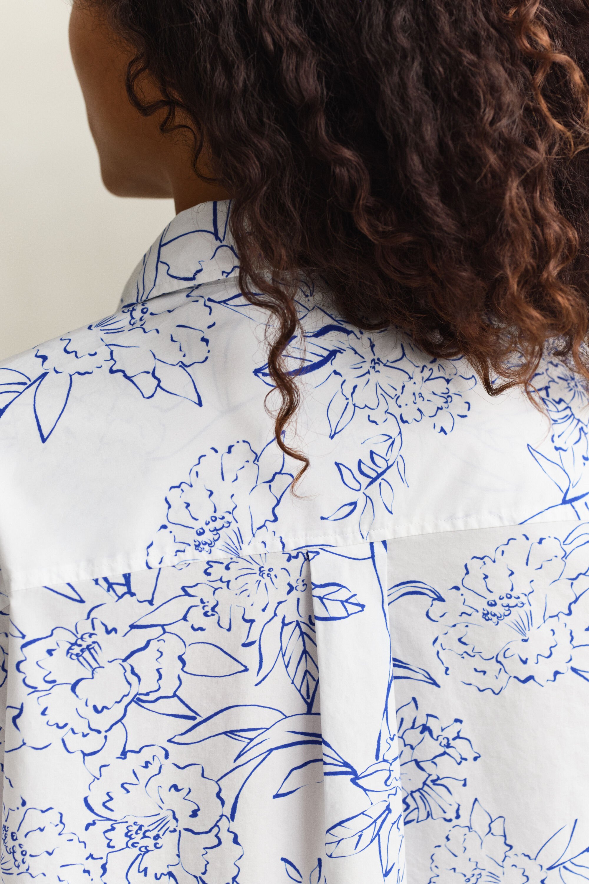 Camisa de popelina floral