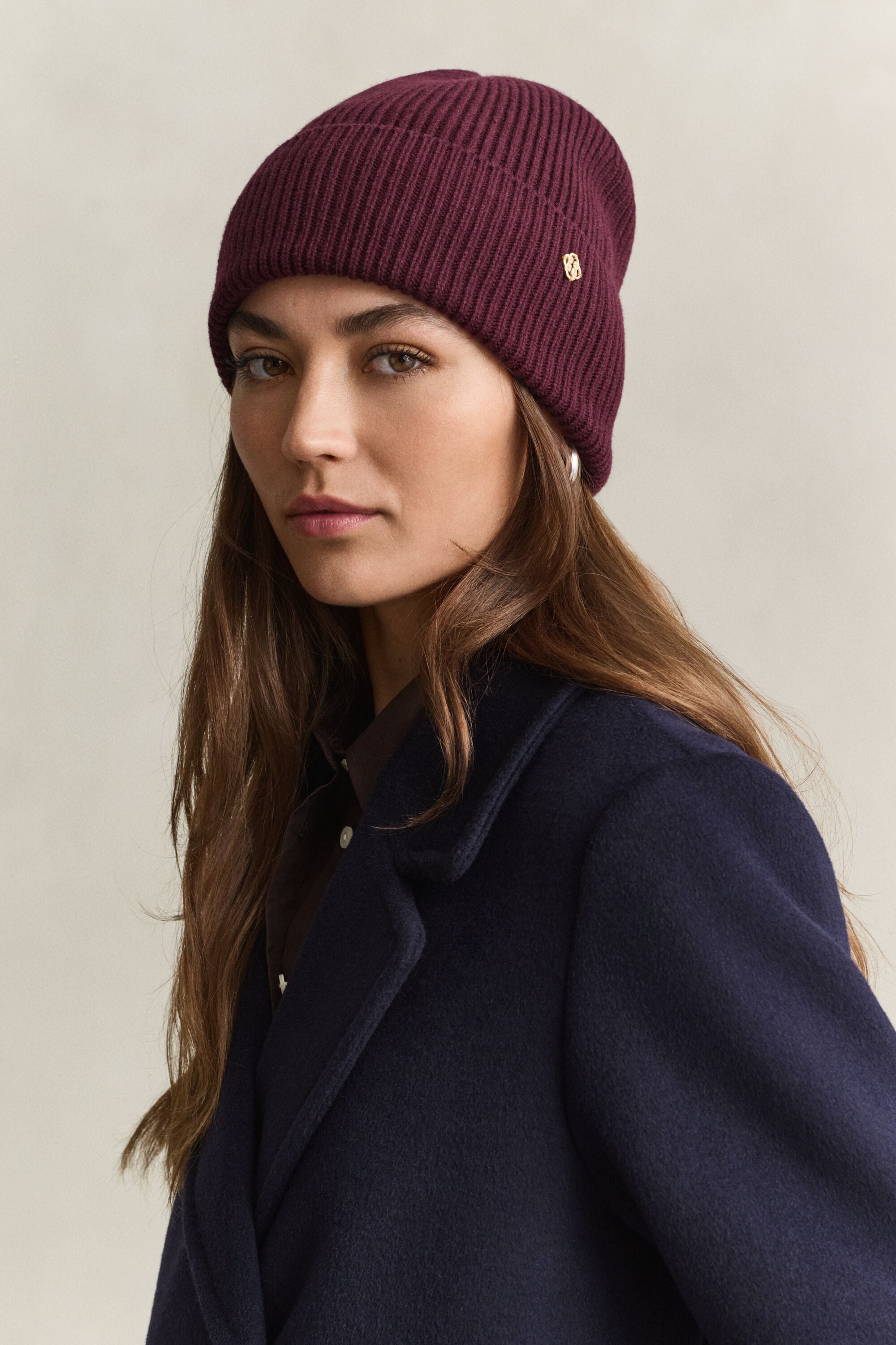 Gorro de lana acanalado