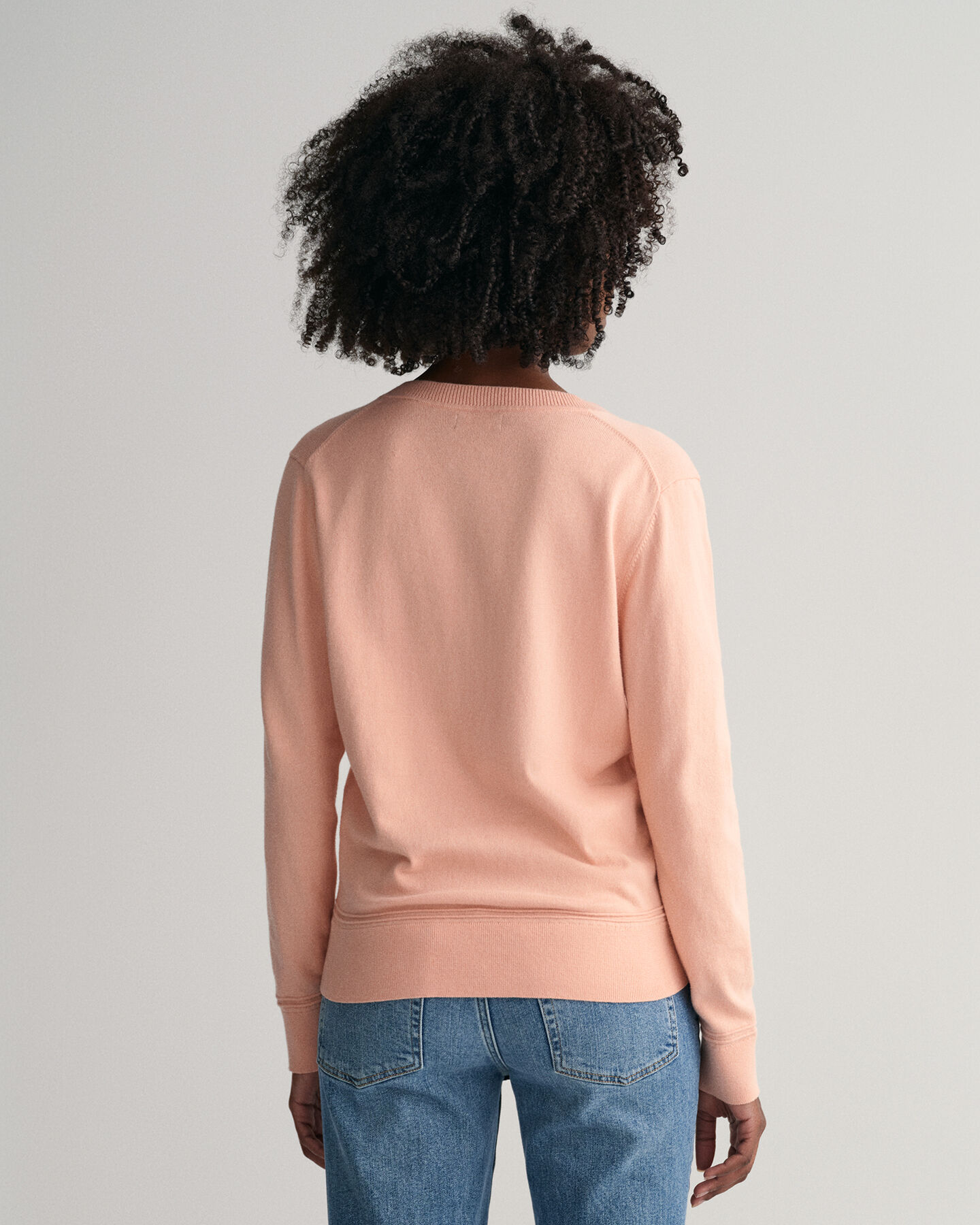 Jersey con cuello de pico en algod&oacute;n ligero