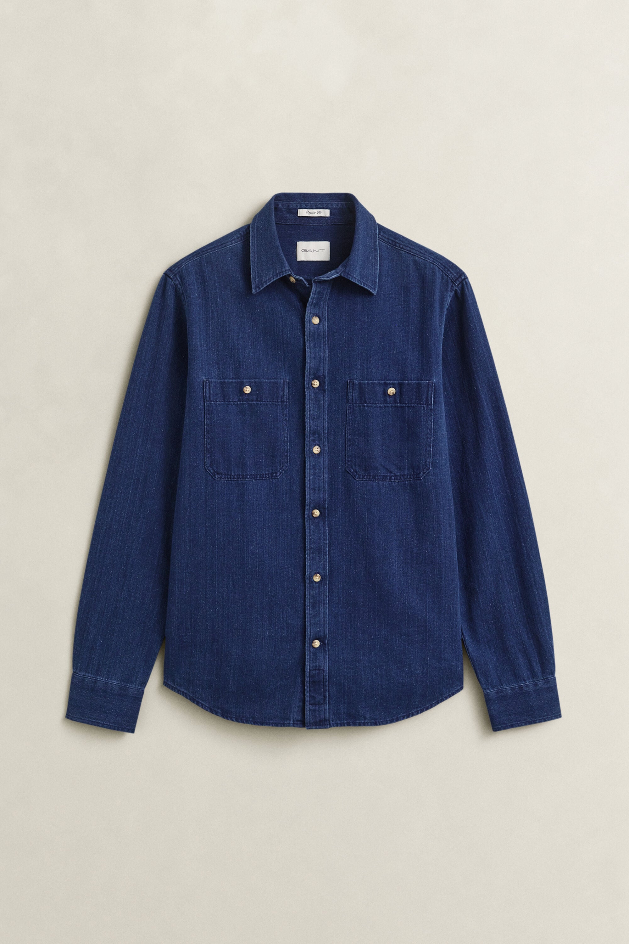 Camisa con diseño de espiga añil