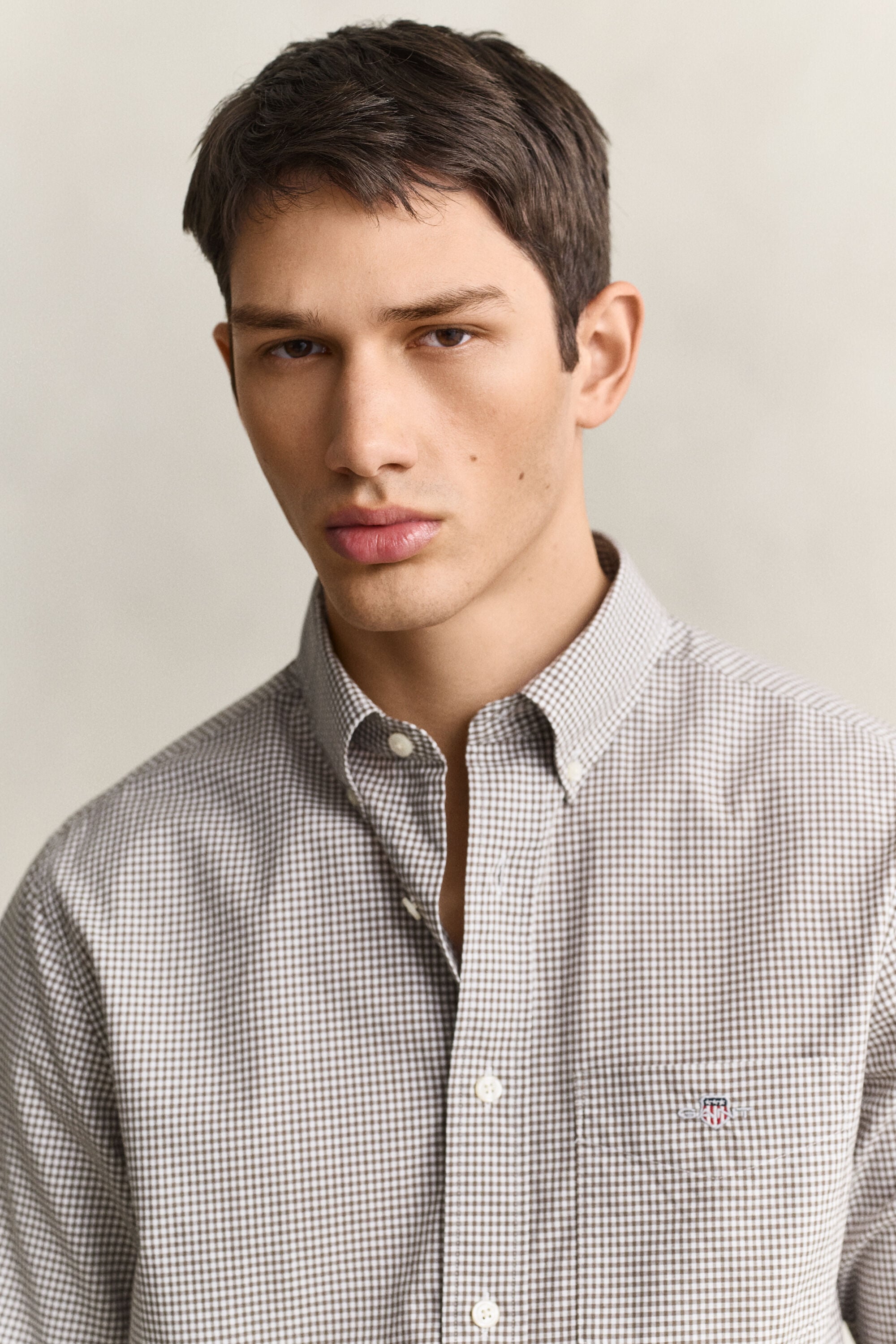 Camisa clásica de popelina de cuadros Vichy